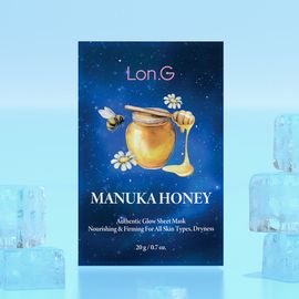 Lon.G Manuka Honey Authentic Glow Sheet Mask 20g x 10ea Deep Nourishing Hydrating Ceramide Squalane Cooling _ Made in Korea
